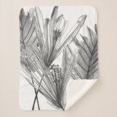 Couverture Sherpa Silhouette florale - Gris (Devant)