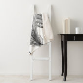 Couverture Sherpa Silhouette florale - Gris (En situation)