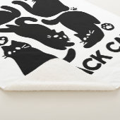 Couverture Sherpa Silhouettes de chat noir - Design Feline mignon (3/4)