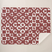 Couverture Sherpa Silhueta de flores em padrão. (Devant (Horizontal))