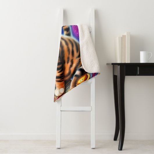 Couverture Sherpa Silly Cat in Space World Mème (En situation)