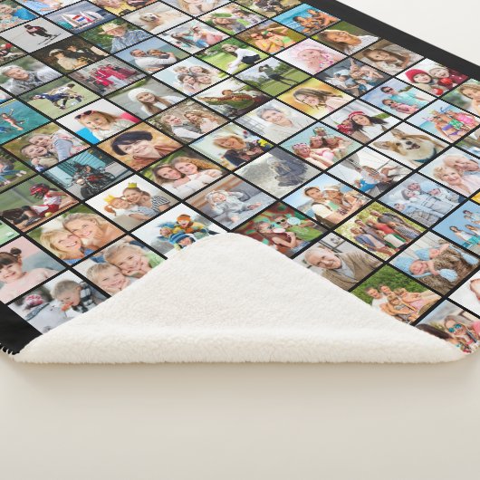 Couverture Sherpa Simple 117 Carré Photo Collage couleur personnalis (3/4)