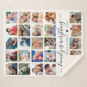 Couverture Sherpa Simple 25 Photo Collage Citation Nom de famille (Devant (Horizontal))