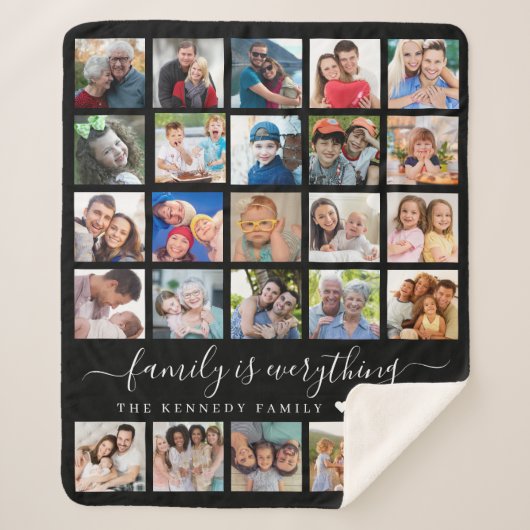 Couverture Sherpa Simple 25 Photo Collage Citation Nom de famille No (Devant)