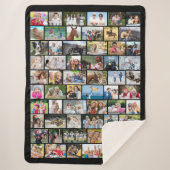 Couverture Sherpa Simple 60 photo à plusieurs formes Collage de votr (Devant)