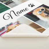 Couverture Sherpa Simple coloré animal ajouter nom photo collage (3/4)