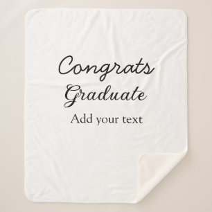 Couverture Sherpa Simple congratulation graduation add your