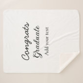 Couverture Sherpa Simple congratulation graduation add your (Devant (Horizontal))