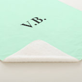 Couverture Sherpa Simple couleur unie ajouter nom texte monogramme (3/4)