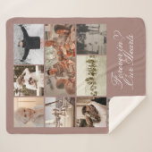 Couverture Sherpa Simple Élégant pour toujours dans notre coeur Mémo (Devant (Horizontal))