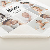 Couverture Sherpa Simple et chic | Photo Collage pour maman avec coe (3/4)