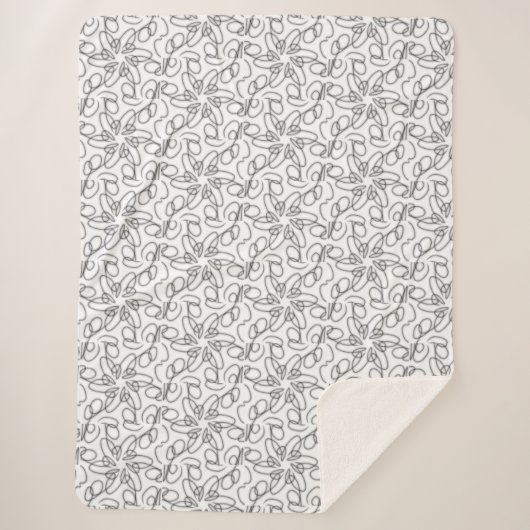 Couverture Sherpa simple et élégant noir et blanc Sherpa Blanket (Devant)