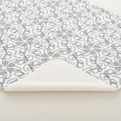 Couverture Sherpa simple et élégant noir et blanc Sherpa Blanket (3/4)