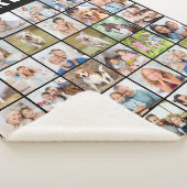 Couverture Sherpa Simple Family Photo Collage Personalized Name (3/4)
