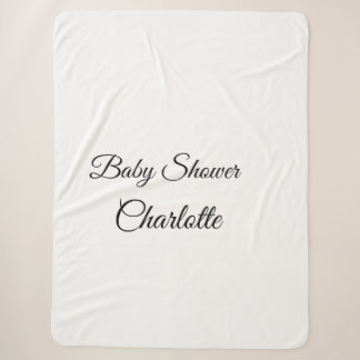 Couverture Sherpa SIMPLE MINIMAL.CUTIE AJOUTEZ NOM BÉBÉ Baby shower