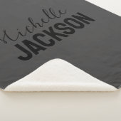 Couverture Sherpa Simple minimaliste Moderne Votre Nom Message (3/4)