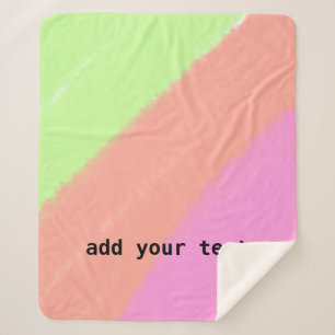 Couverture Sherpa simple minimum ajouter votre texte monogramme phot