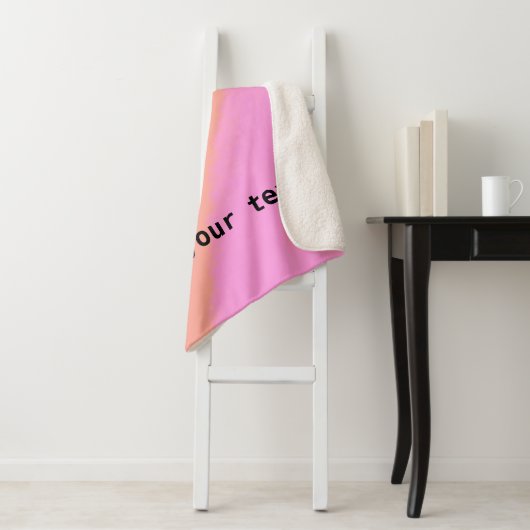 Couverture Sherpa simple minimum ajouter votre texte monogramme phot (En situation)