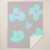 Couverture Sherpa simple minimum ajouter votre texte nom monogramme  (Devant)