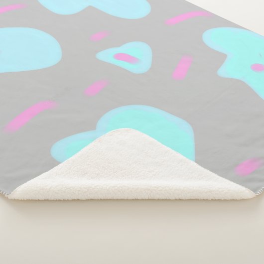 Couverture Sherpa simple minimum ajouter votre texte nom monogramme  (3/4)