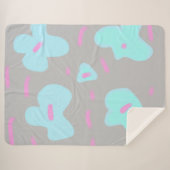 Couverture Sherpa simple minimum ajouter votre texte nom monogramme  (Devant (Horizontal))