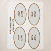 Couverture Sherpa simple minimum ajouter votre texte nom monogramme (Devant)