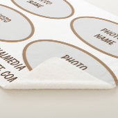 Couverture Sherpa simple minimum ajouter votre texte nom monogramme (3/4)