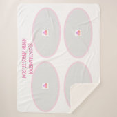 Couverture Sherpa simple minimum ajouter votre texte nom monogramme (Devant)