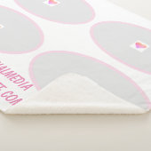Couverture Sherpa simple minimum ajouter votre texte nom monogramme (3/4)