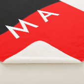 Couverture Sherpa Simple monogramme ajouter votre nom lettre man min (3/4)