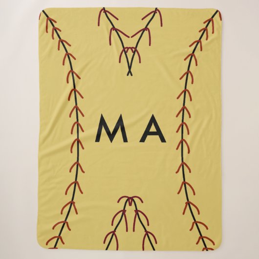 Couverture Sherpa Simple monogramme ajouter votre nom lettre man min (Devant)