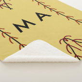 Couverture Sherpa Simple monogramme ajouter votre nom lettre man min (3/4)
