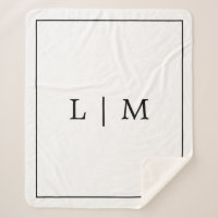 Simple Monogramme classique noir et blanc minimali