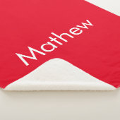 Couverture Sherpa simple monogramme de lettre initiale ajouter votre (3/4)