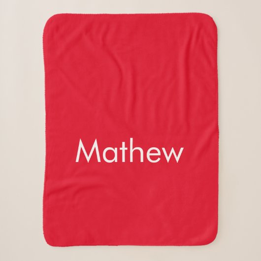 Couverture Sherpa simple monogramme de lettre initiale ajouter votre (Devant)