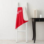 Couverture Sherpa simple monogramme de lettre initiale ajouter votre (En situation)