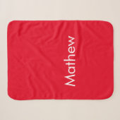 Couverture Sherpa simple monogramme de lettre initiale ajouter votre (Devant (Horizontal))