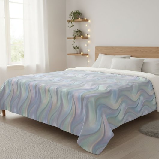 Couverture Sherpa Simple Pastel Waves Modern Blanket - For Her