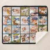 Couverture Sherpa Simple Photo Collage 20 Picture Custom Cute Family (Devant (Horizontal))