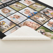 Couverture Sherpa Simple Photo Collage 20 Picture Personalized Black (3/4)