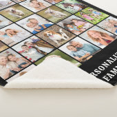Couverture Sherpa Simple Photo Collage 25 Picture Black Personalized (3/4)