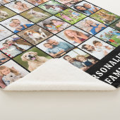 Couverture Sherpa Simple Photo Collage Black Personalized 36 Picture (3/4)