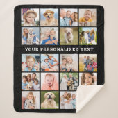Couverture Sherpa Simple Photo Collage Customized Cute 20 Picture (Devant)