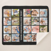 Couverture Sherpa Simple Photo Collage Customized Cute 20 Picture (Devant (Horizontal))