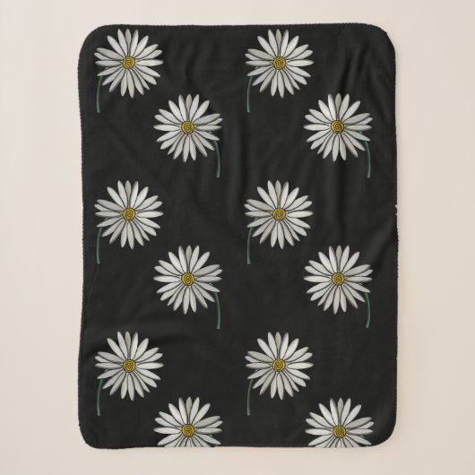 Couverture Sherpa Simplement des marguerites (Devant)
