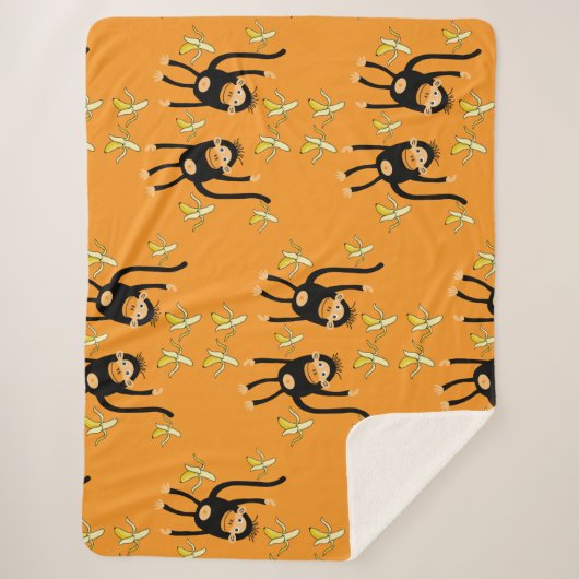 Couverture Sherpa Singe mignon (Devant)