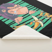 Couverture Sherpa Singe Mignonne Avec Bananes (3/4)