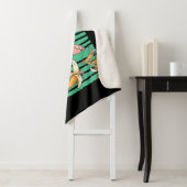 Couverture Sherpa Singe Mignonne Avec Bananes (En situation)