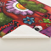 Couverture Sherpa Singe Whimsical Floral Du Sud-Ouest De Style Talav (3/4)