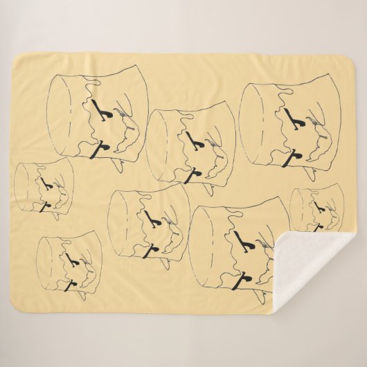 Couverture Sherpa Sinister Flan Sherpa Blanket (Devant (Horizontal))